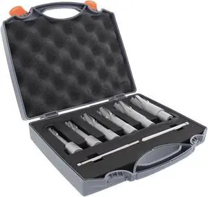 Steel Dragon Tools® 7pc. Tungsten Carbide Tipped Annular Cutter Kit 2" Depth and 1/2 in. to 1-1/8 in.