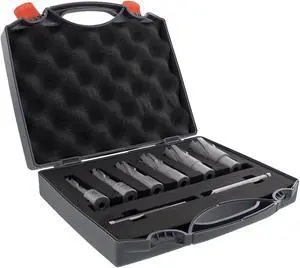 Steel Dragon Tools® 7pc. Tungsten Carbide Tipped Annular Cutter Kit 1-3/8" Depth and 1/2 in. to 1-1/8 in.