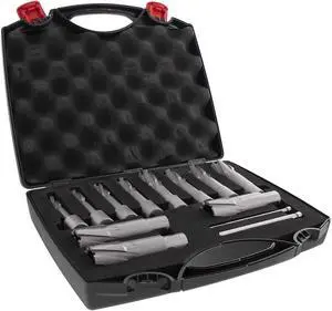 Steel Dragon Tools® 13pc. Tungsten Carbide Tipped Annular Cutter Kit 2" Depth and 1/2 in. to 1-1/16 in.
