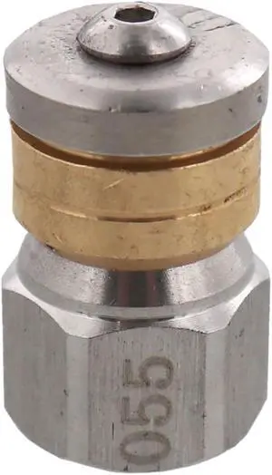 Erie Tools Rotating 3/8 in. Sewer Jetter Drain Cleaning Nozzle, 5.5 Orifice, 4000 PSI, Max Temp 200 F