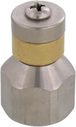 Erie Tools Rotating 3/8 in. Sewer Jetter Drain Cleaning Nozzle, 9.0 Orifice, 4000 PSI, Max Temp 200 F