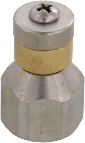 Erie Tools Rotating 3/8 in. Sewer Jetter Drain Cleaning Nozzle, 14.0 Orifice, 4000 PSI, Max Temp 200 F