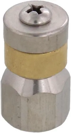 Erie Tools Rotating 1/4 in. Sewer Jetter Drain Cleaning Nozzle, 12.0 Orifice, 4000 PSI, Max Temp 200 F