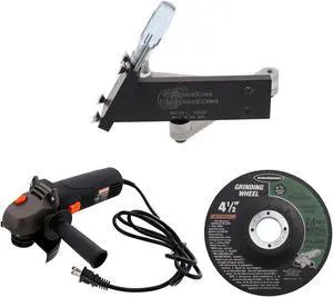 All American Sharpener 5002 Sharpener Kit for Standard Straight Lawn Mower Blades with Angle Grinder and Wheel