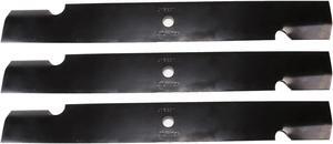 3 USA Mower Blades U15207BP High-Lift for Exmark 103-0301 103-0301-S 103-1580-S 103-2530 1-633483 613112 613250 Length 20-1/2 in. Width 2-1/2 in. Thickness .203 in. Center Hole 5/8 in. 60 in. Deck