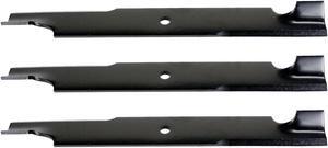 3 USA Mower Blades U13276BP High-Lift for Toro 08899100 08979600 09081200 105-7718 105-7718-03 105-7777-03 Length 20-1/2 in. Width 2-1/2 in. Thickness .250 in. Center Hole 5/8 in. 60 in. Deck