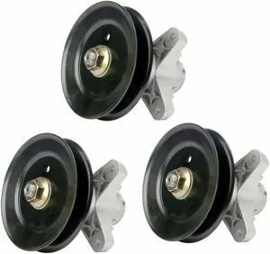 Three (3) Pack Erie Tools Lawn Mower Deck Spindle Assembly & Pulley for Cub Cadet® 618-04125 618-04126 I1050 LT SLT & RZT Zero Turn