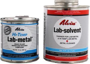 Alvin 14 oz Lab Metal Hi Temp Repair & Patching Compound with Alvin 16 oz Lab Solvent Thinner