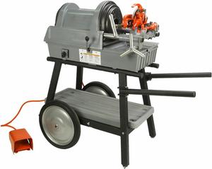 RIDGID® 1822-I Auto Chuck Pipe Threading Machine with 815A Die Head High Speed Steel Dies & Universal Cart