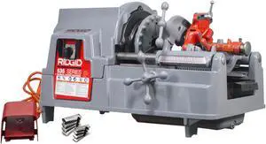 RIDGID® 535 V3 Manual Chuck Pipe Threading Machine with 811A Die Head and High Speed Steel Dies