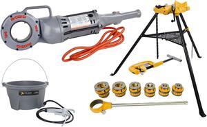 RIDGID® 700 Power Drive 41935 with 12-R Ratchet Threader 2A Cutter 460 Chain Vise and 418 Oiler
