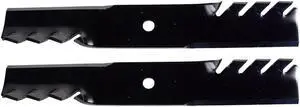 2 USA Mower Blades MB061BP Toothed Medium Lift for Ariens 00273000 04919100 04920600 05244100 Toro 103-2507 Length 16-1/4 in. Width 2-1/2 in. Thickness .204 in. Center Hole 5/8 in. 32 in. 48 in. Deck