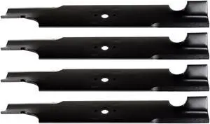 USA Mower Blades (4) U10022BP Standard Medium Lift for Exmark® 103-2508 103-2518 103-2518-S 103-2528 Length 18 in. Width 2-1/2 in. Thickness .250 in. Center Hole 5/8 in. 36 in. and 52 in. Deck