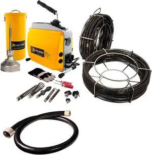 Steel Dragon Tools® K60 Sectional Drain Cleaning Machine  Compatible with RIDGID C8 5/8in Cable for Professional Pipe Cleaning