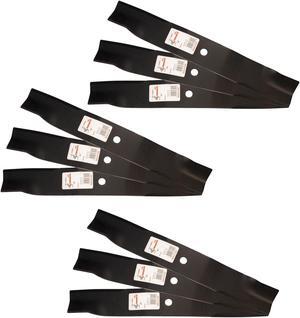 9 Rotary® 3401 Mower Blades for Bobcat® Gravely® Lesco® Windsor® Wright® 18 Length 2-1/2 Width .250 Thickness 5/8 Center Hole Fits 36in. 54in. Deck