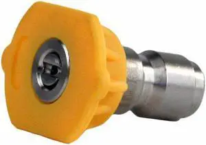 Erie Tools 3.0 Stainless Steel Orifice 15 Degree 1/4in. Quick Connect 4000 PSI High Pressure Washer Spray Nozzle Tip