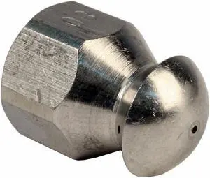 Erie Tools 1/4 in. Button Nose Sewer Jetter Drain Cleaning Nozzle 8.0 Orifice 5500 PSI Max Temp 200 F