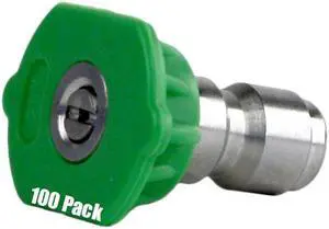 (100) Erie Tools 3.5 Stainless Steel Orifice 25 Degree 1/4in. Quick Connect 4000 PSI High Pressure Washer Spray Nozzle Tips