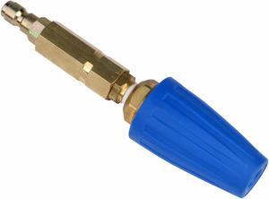 Erie Tools Pressure Washer Rotating Turbo Nozzle 3.5 Orifice 4000 PSI with Brass Housing Filter and 1/4in. Quick Connect