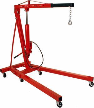 Dragway Tools 2 Ton Folding Air Hydraulic Engine Hoist Cherry Picker Shop Crane Hoist Lift