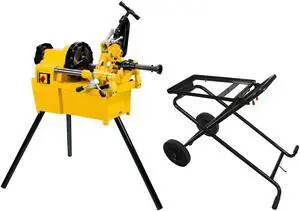 Steel Dragon Tools® 7090 1/2-inch to 2-inch Power Pipe Threading Machine with Cart 811A Die Head and Dies