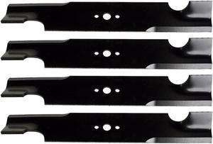 USA Mower Blades U15065BP (4) Notched High-Lift for Bobcat® 03239 112111-01 2722543-01 Length 16-1/4 in. Width 2-1/2 in. Thickness .250 in. Center Hole 5/8 in. 32 in. 48 in. Deck