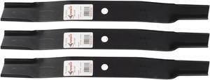 3 Rotary® 6432 Mower Blades for Woods® 23825 23825KT 31359 31359KT 20-1/4 Length 2 Width .204 Thickness 5/8 Center Hole Fits 60in. Deck