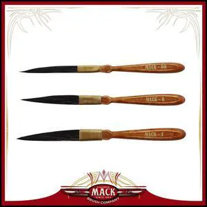 Andrew Mack STR8LINES Synthetic Squirrel Pinstriping Set (3) Sizes 00, 0, 1