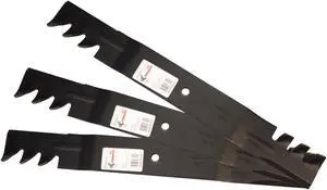 3 Rotary® 6311 Mower Blades for Country Clipper® Grasshopper® Woods® 21 Length 2-1/2 Width .204 Thickness 1/2 Center Hole Fits 60 in. 61in. Deck