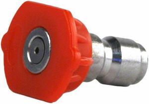 Erie Tools 3.0 Stainless Steel Orifice 0 Degree 1/4in. Quick Connect 4000 PSI High Pressure Washer Spray Nozzle Tip
