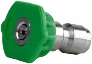Erie Tools 6.0 Stainless Steel Orifice 25 Degree 1/4in. Quick Connect 4000 PSI High Pressure Washer Spray Nozzle Tip