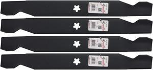 Rotary® 6125 4 Mower Blades for AYP® Craftsman® Husqvarna® Poulan® 21 Length 2-1/4 Width .150 Thickness 5 PT ST Center Hole Fits 42in. Deck
