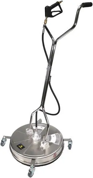 Erie Tools 24" Stainless Steel Pressure Washer Flat Surface Cleaner with Wheels