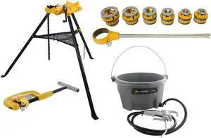 Steel Dragon Tools® 12-R Manual Ratchet Pipe Threader Kit 418 Oiler 460 Chain Vise 2A Cutter