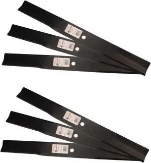 6 Rotary® 6434 Mower Blades for Woods® 15127(KT)(CKT) Windsor® 50-3990 24-11/16 Length 2-1/2 Width .240 Thickness 5/8 Center Hole Fits 72in. Deck