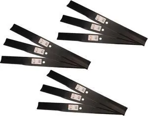 9 Rotary® 6434 Mower Blades for Woods® 15127(KT)(CKT) Windsor® 50-3990 24-11/16 Length 2-1/2 Width .240 Thickness 5/8 Center Hole Fits 72in. Deck