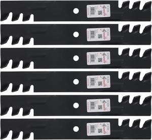 6 Rotary® 6294 Mower Blades for Ariens® 00273100 Exmark® 103-2508 633485 Scag® 48108 481707 Snapper® 101485 1-7037 Length 18 Width 2-1/2 Thickness .204 Center Hole 5/8 Fits 36" 50" 52" 54" Deck