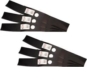 Rotary® 6265 Mower Blades for Kubota® 70000-00605 Windsor® 50-4490 18-11/16 Length 2-1/2 Width .240 Thickness 1-1/8 Center Hole Fits 54in. Deck