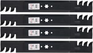 Rotary® 14419 4 Mower Blades for Cub Cadet® MTD® 74204290 23-1/4 Length 2-1/2 Width .150 Thickness 6 PT ST Center Hole Fits 46in. Deck