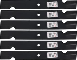 6 Rotary® 10667 Mower Blades for Bad Boy® 038-2007-00 Dixie Chopper® 30227-60 Exmark® 103-0301 Gravely® 025124 Toro® 105-7718 Length 20-1/2 Width 2-1/2 Thickness .204 Center Hole 5/8 Fits 60" Deck