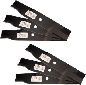 6 Rotary® 10361 Mower Blades for Craftsman® 942-04417 Cub Cadet® 01005336 01005336P 02005017 MTD® 742-04278A Mowmore® CC0361 Length 17 Width 3 Thickness .204 Center Hole 3/4 Fits 48in. Deck