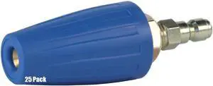 25 Pack of Erie Tools Pressure Washer Rotating Turbo 3.5 Nozzles 4000 PSI 3.5 GPM with 1/4in. Quick Connect Plug