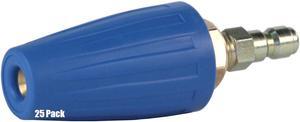 25 Pack of Erie Tools Pressure Washer Rotating Turbo 3.0 Nozzles 4000 PSI 3.0 GPM with 1/4in. Quick Connect Plug