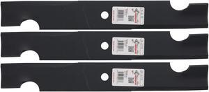 3 Rotary® 2173 Mower Blades for Bad Boy® 038-5202-00 Bobcat® 32022A Exmark® 1633482 Snapper® 1988564 Toro® 103-2528 Length 18 Width 2-1/2 Thickness .240 Center Hole 5/8 Fits 36 52" and 54" Decks