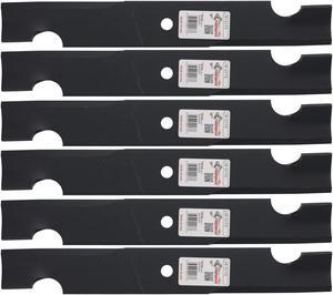 6 Rotary® 2173 Mower Blades for Bad Boy® 038-5202-00 Bobcat® 32022A Exmark® 1633482 Snapper® 1988564 Toro® 103-2528 Length 18 Width 2-1/2 Thickness .240 Center Hole 5/8 Fits 36 52" and 54" Decks