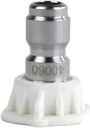 20 Pack of Erie Tools 5.5 Stainless Steel Orifice 40 Degree 1/4in. Quick Connect 4000 PSI High Pressure Washer Spray Nozzle Tips