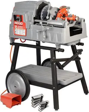 RIDGID® 535 V3 Pipe Threading Machine with Universal Cart 811A Die Head & Dies