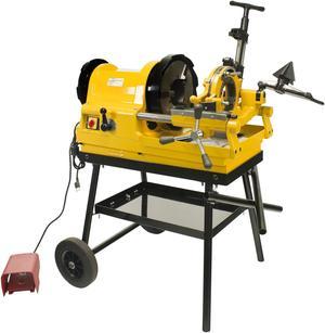 Steel Dragon Tools®  6790 Power Pipe Threader Threading Machine 1/2in. - 4in. Capacity with Foot Switch Self-Oiling Die Head and Cart