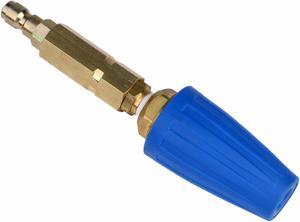Erie Tools Pressure Washer Rotating Turbo 3.0 Orifice Nozzle 4000 PSI with Brass Housing Filter and 1/4in. Quick Connect