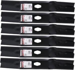 6 Rotary® 17224 Hi Lift Mower Blades for MTD® 742P05094 742-05094 Length 17-1/4 in. Width 2-1/4 in. Thickness .158 in. Center Hole Diamond 50 in. Deck